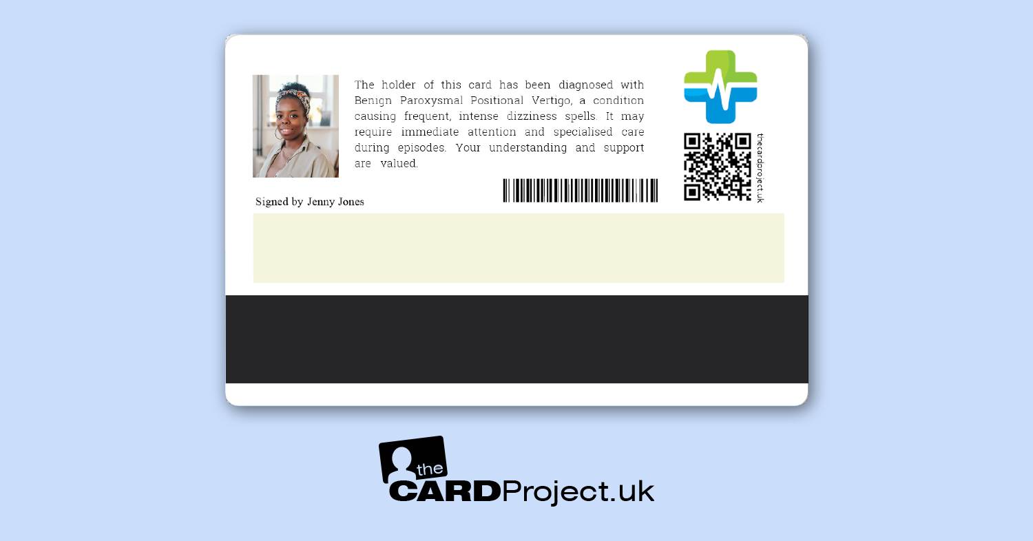 BPPV Premium Medical Photo ID Card (REAR)